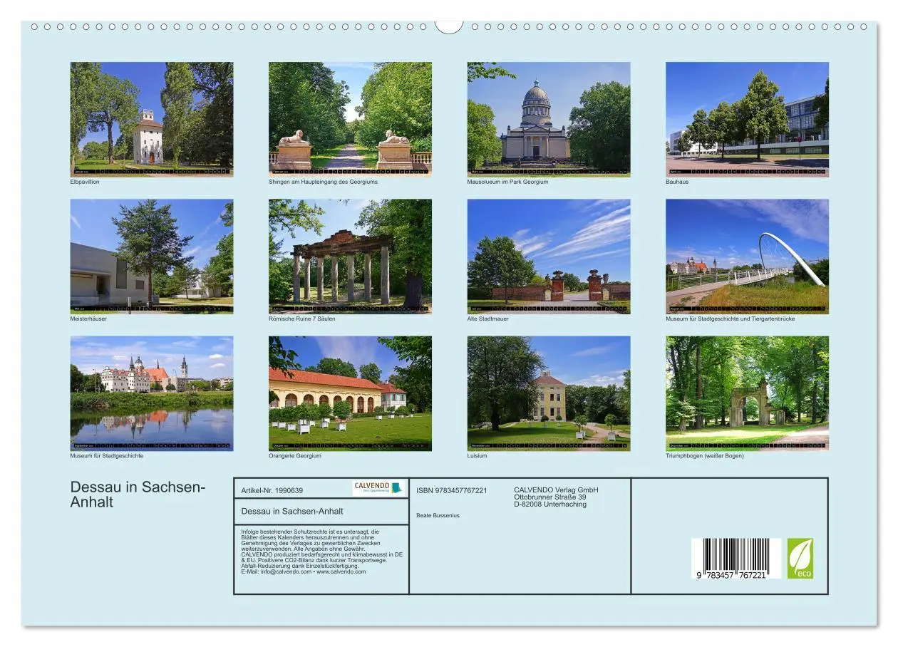 Bild: 9783457767221 | Dessau in Sachsen-Anhalt (hochwertiger Premium Wandkalender 2026...