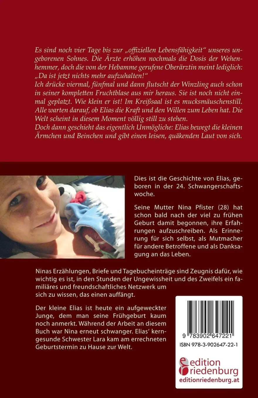 Rückseite: 9783902647221 | So klein, und doch so stark - Tagebuch eines viel zu früh geborenen...