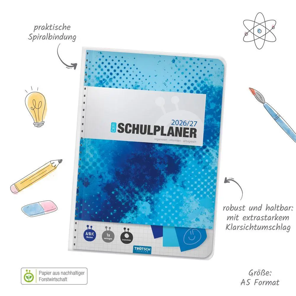 Bild: 9783988027221 | TRÖTSCH - Schulplaner Blau 26/27 | Trötsch Verlag GmbH &amp; Co. KG