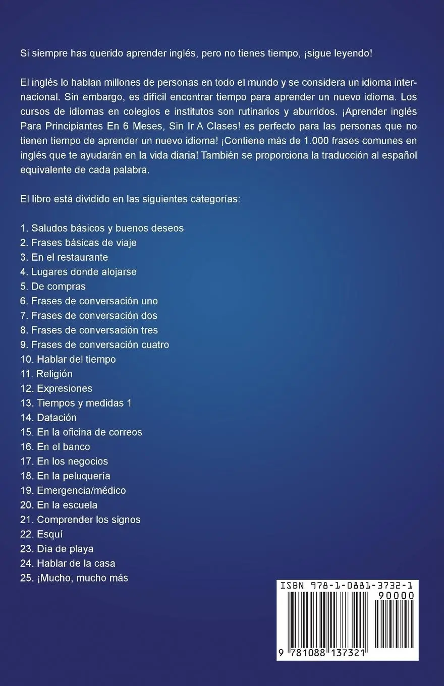 Rückseite: 9781088137321 | Aprender Inglés Para Principiantes En 6 Meses Sin Ir A Clases!...