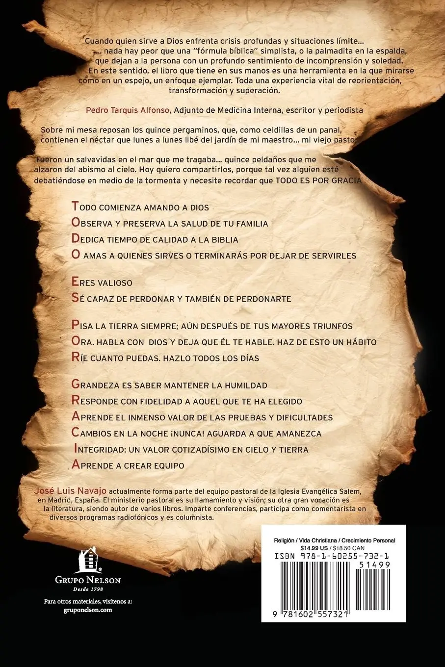 Rückseite: 9781602557321 | La Todo Es Por Gracia | Jose Luis Navajo | Taschenbuch | Spanisch