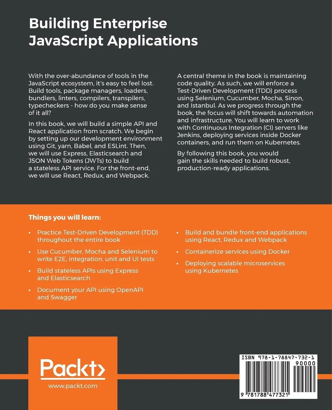 Rückseite: 9781788477321 | Building Enterprise JavaScript Applications | Daniel Li | Taschenbuch