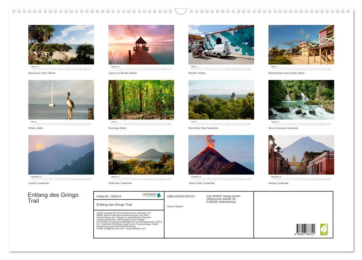 Bild: 9783457687321 | Entlang des Gringo Trail (Wandkalender 2026 DIN A2 quer), CALVENDO...