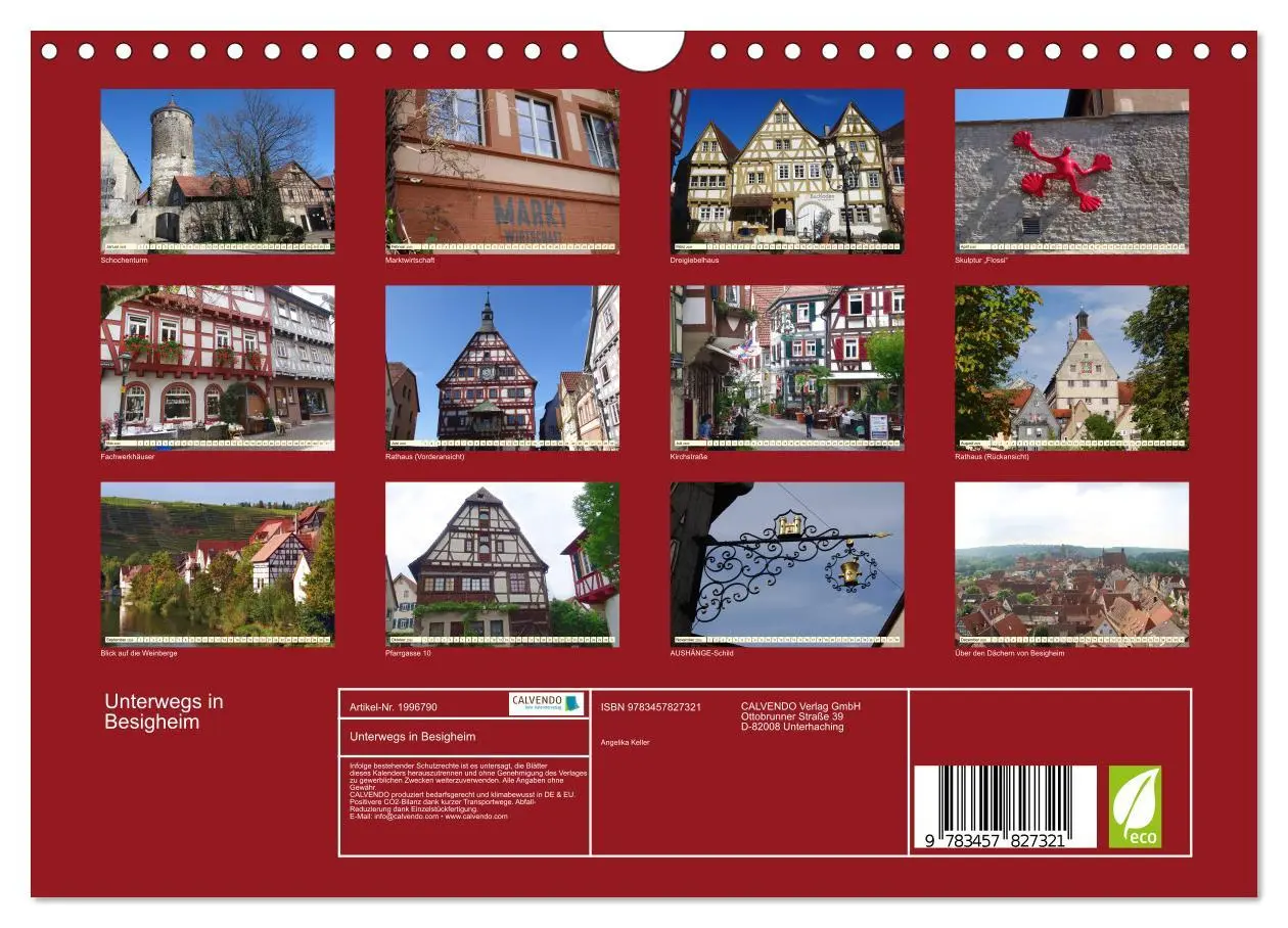 Bild: 9783457827321 | Unterwegs in Besigheim (Wandkalender 2026 DIN A4 quer), CALVENDO...