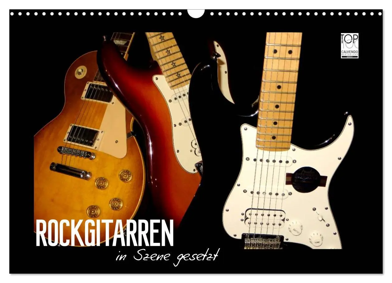 Cover: 9783516157321 | ROCKGITARREN in Szene gesetzt (Wandkalender 2026 DIN A3 quer),...
