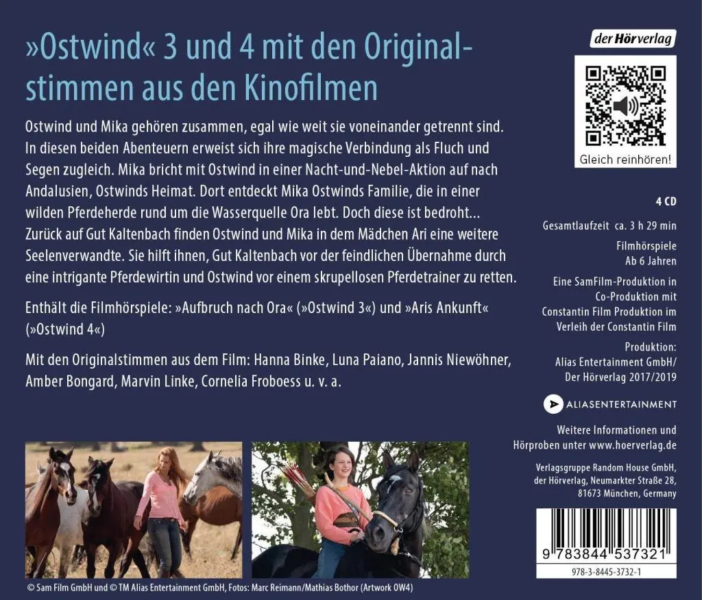 Bild: 9783844537321 | Ostwind Die Filmhörspiele 3 + 4 | Zwei Filmhörspiele in einer Box | CD