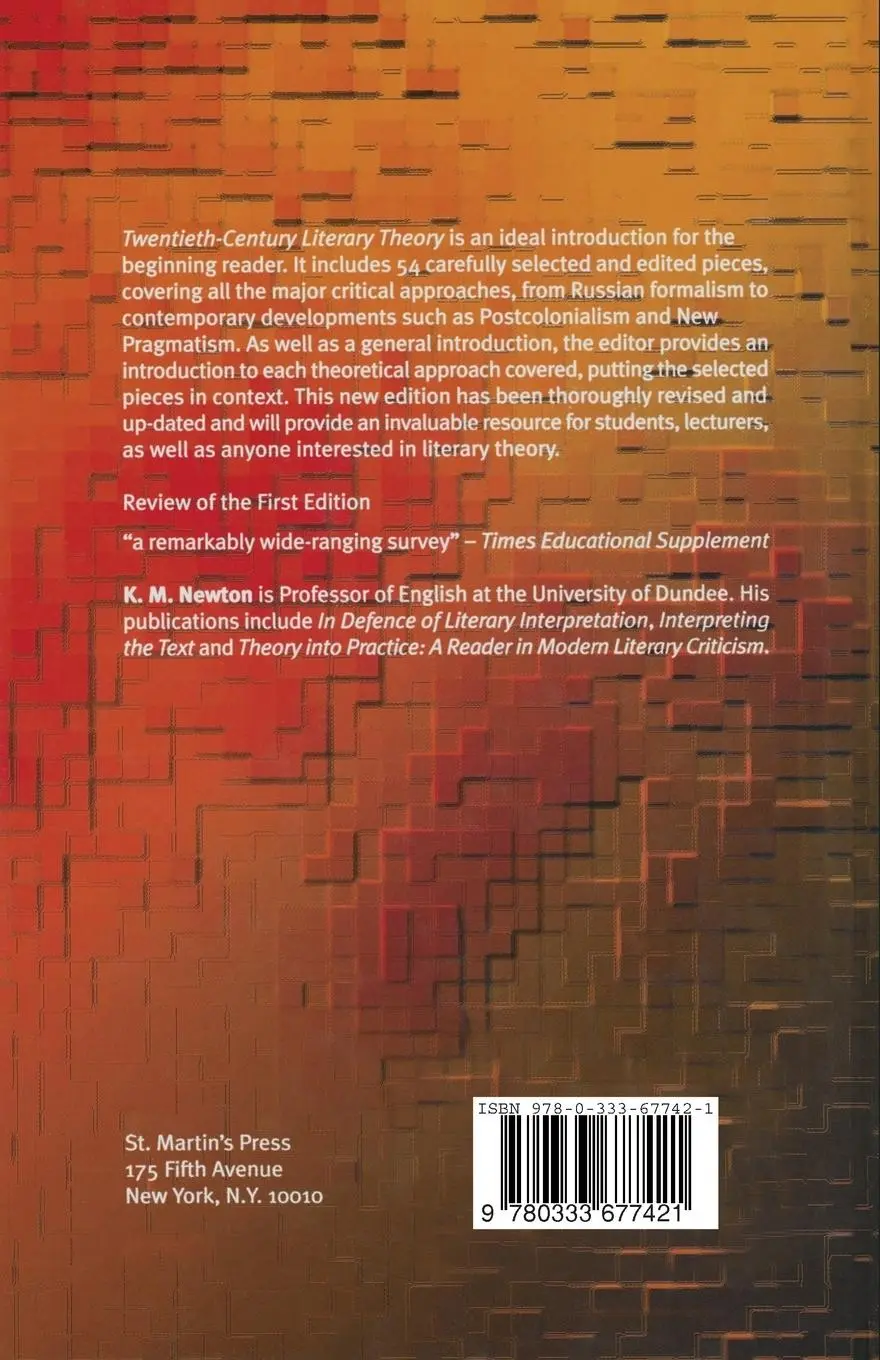 Rückseite: 9780333677421 | Twentieth-Century Literary Theory | A Reader | K. M. Newton | Buch
