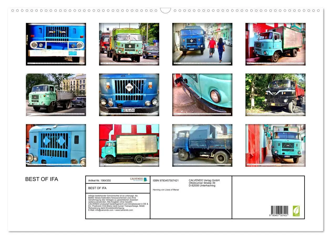 Bild: 9783457507421 | BEST OF IFA (Wandkalender 2026 DIN A2 quer), CALVENDO Monatskalender