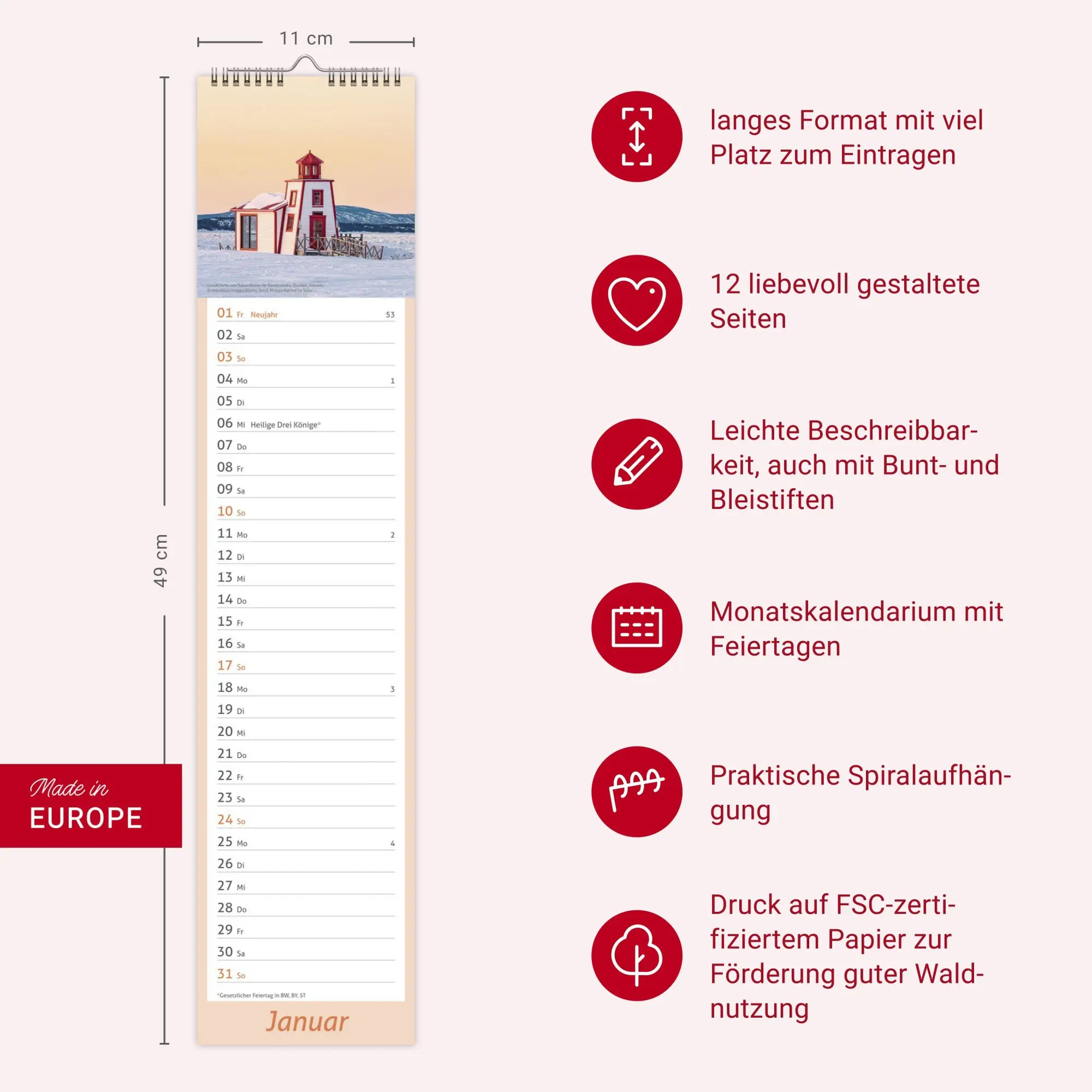 Bild: 9783756417421 | times&amp;more Leuchttürme Langplaner 2027 | Heye | Kalender | 13 S.