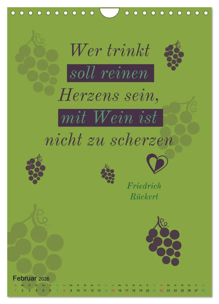 Bild: 9783516377521 | WEIN Weisheiten und Sprichworte (Wandkalender 2026 DIN A4 hoch),...
