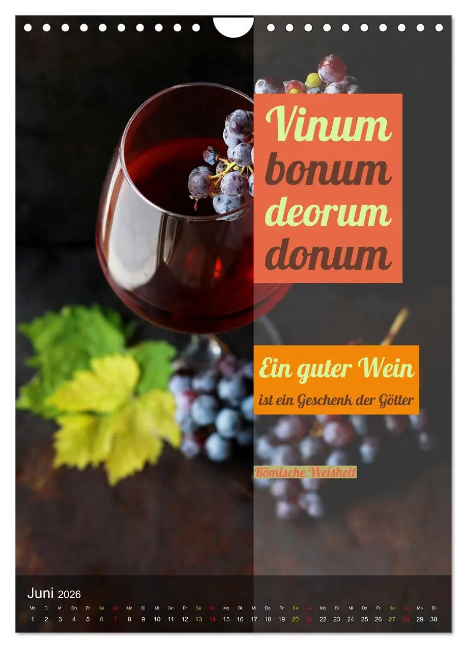 Bild: 9783516377521 | WEIN Weisheiten und Sprichworte (Wandkalender 2026 DIN A4 hoch),...