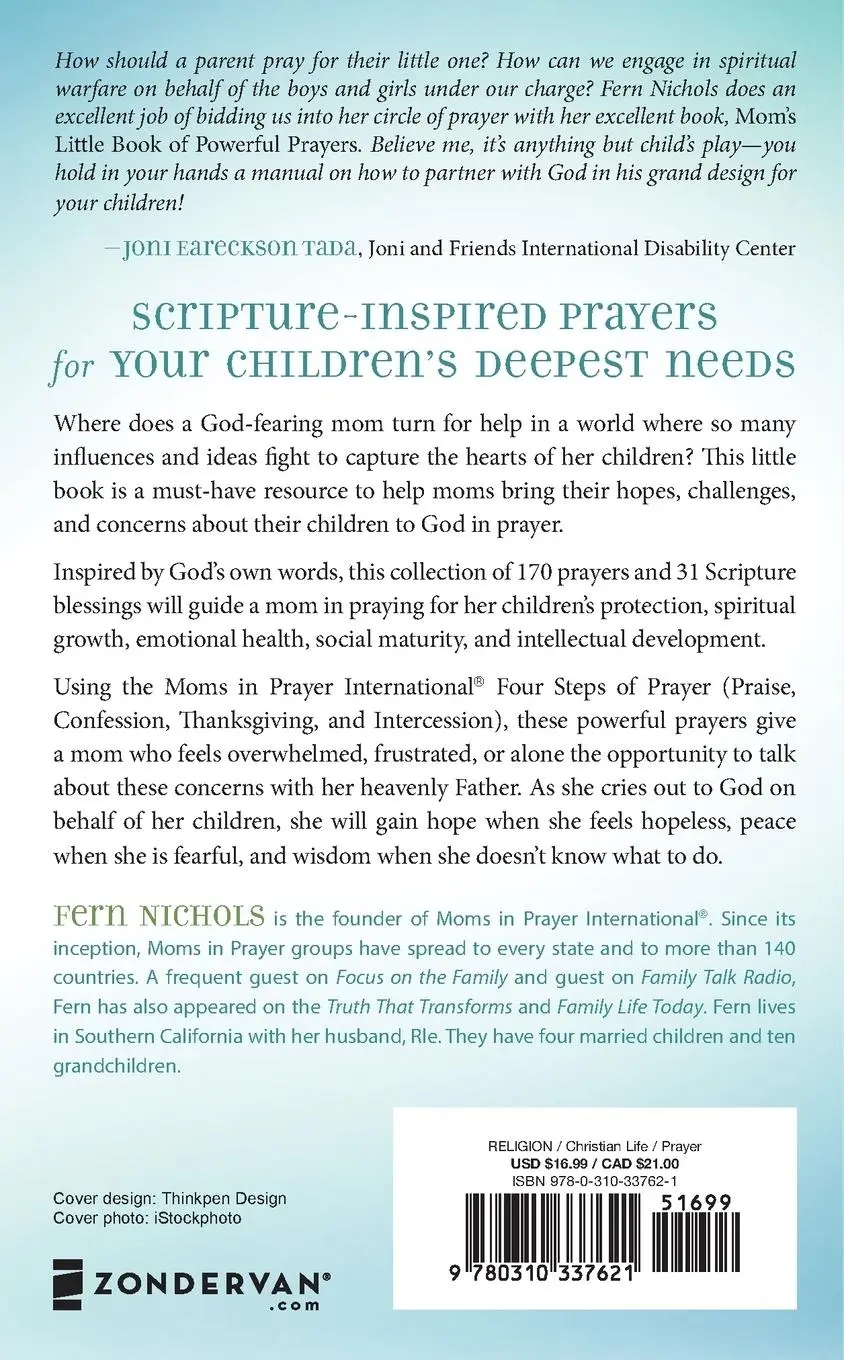 Rückseite: 9780310337621 | Mom's Little Book of Powerful Prayers | Fern Nichols | Taschenbuch