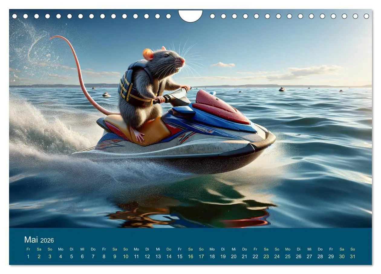 Bild: 9783457347621 | Abenteuerliche Ratten (Wandkalender 2026 DIN A4 quer), CALVENDO...