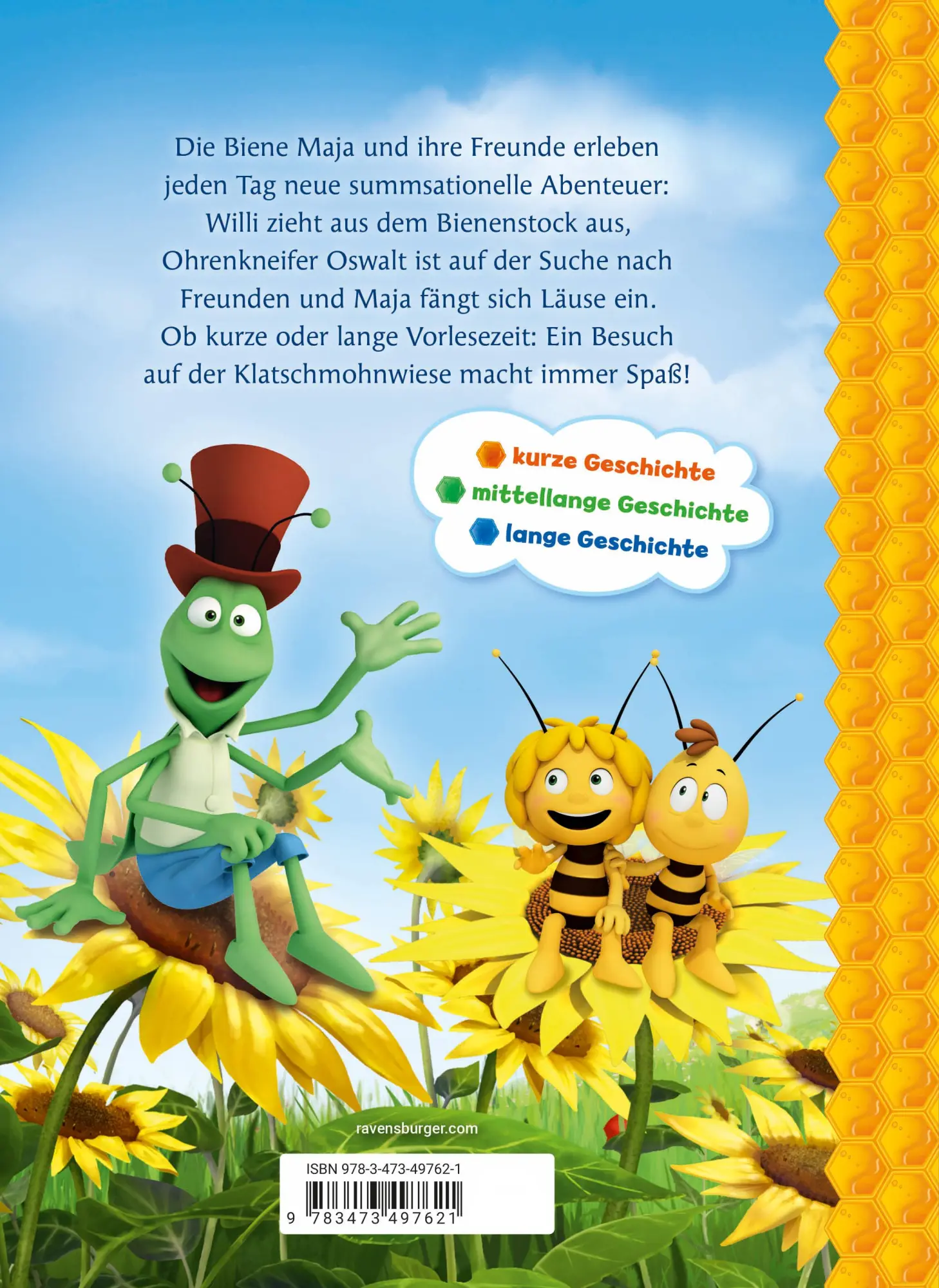 Rückseite: 9783473497621 | Die Biene Maja - Die schönsten Minuten-Geschichten | Carla Felgentreff