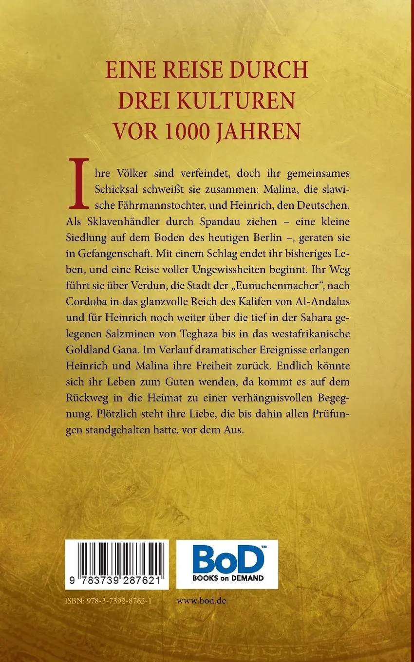 Rückseite: 9783739287621 | Sklaven für den Kalifen | Roman | Manfred Lentz | Taschenbuch | 376 S.
