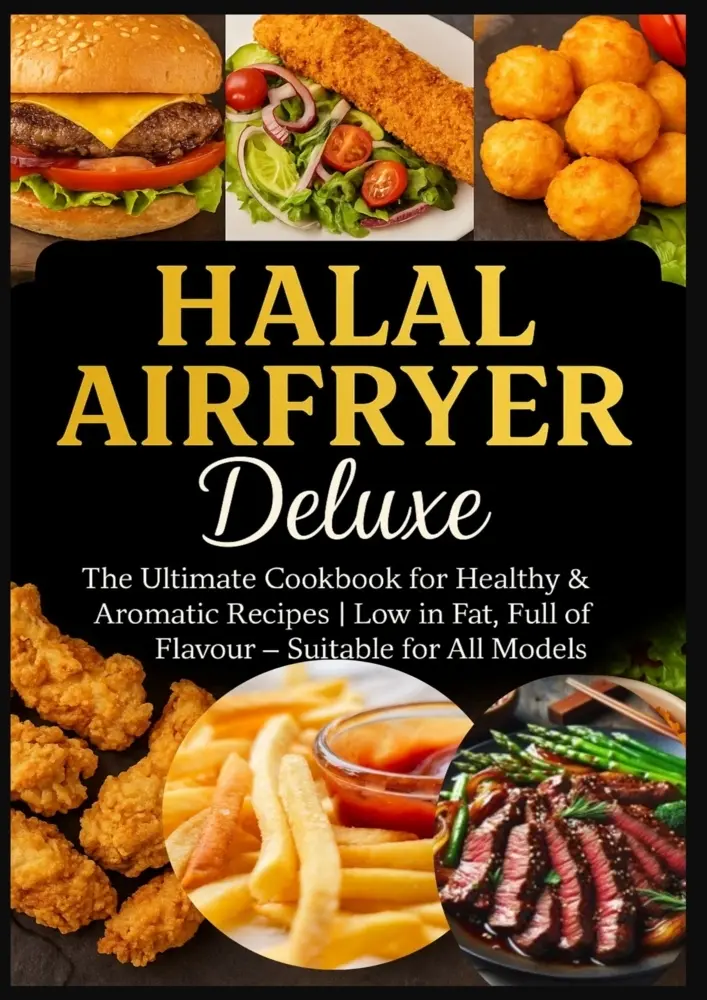 Cover: 9789403807621 | Halal Airfryer Deluxe: The Ultimate Cookbook for Healthy &amp; Aromatic...