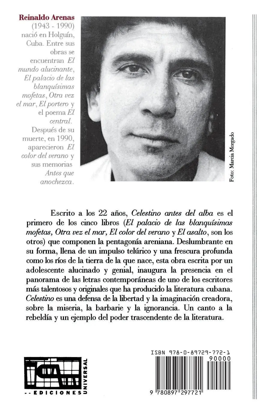 Rückseite: 9780897297721 | CELESTINO ANTES DEL ALBA. Primera novela del escritor cubano, | Arenas