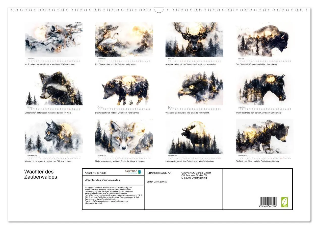 Bild: 9783457647721 | Wächter des Zauberwaldes (Wandkalender 2026 DIN A2 quer), CALVENDO...
