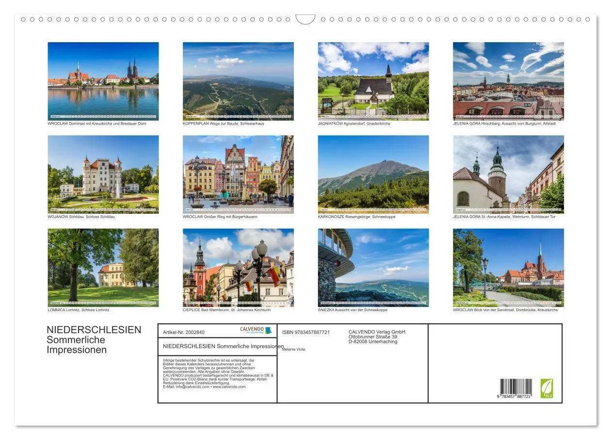 Bild: 9783457887721 | NIEDERSCHLESIEN Sommerliche Impressionen (Wandkalender 2026 DIN A2...