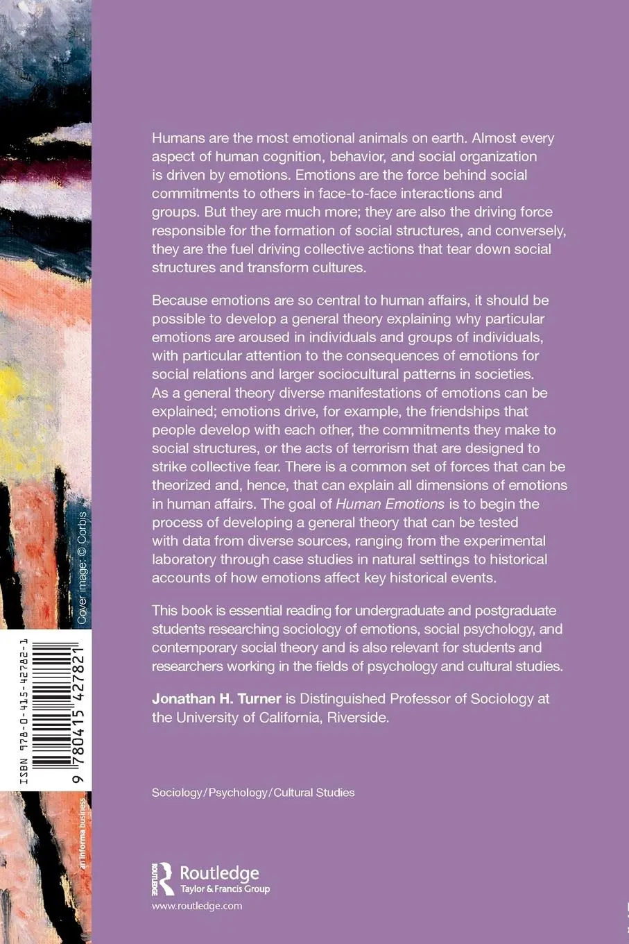 Rückseite: 9780415427821 | Human Emotions | A Sociological Theory | Jonathan H. Turner | Buch