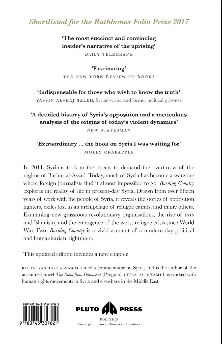 Rückseite: 9780745337821 | Burning Country - New Edition | Syrians in Revolution and War | Buch