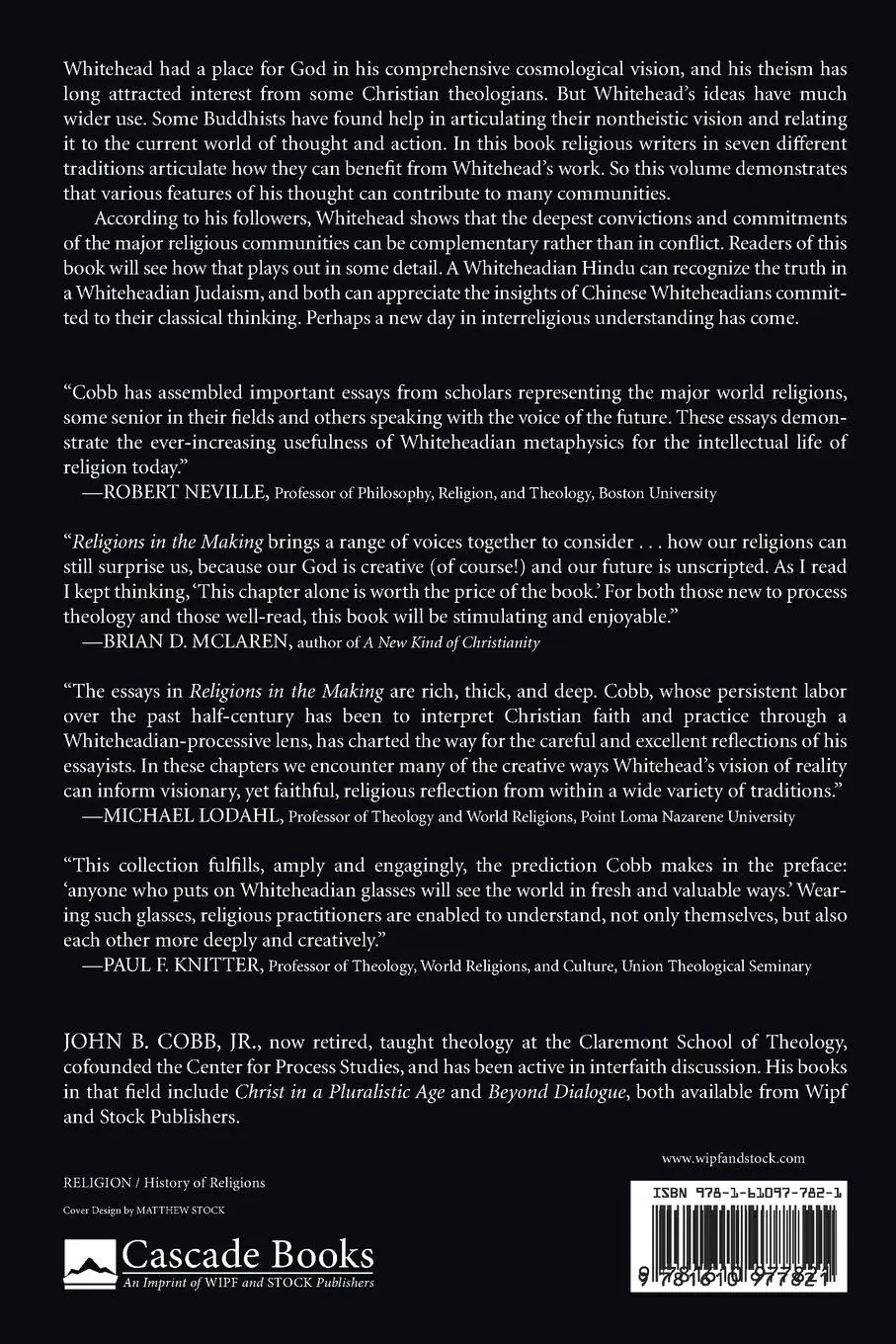 Rückseite: 9781610977821 | Religions in the Making | John B. Jr. Cobb | Taschenbuch | Englisch