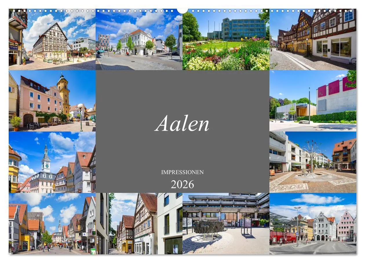 Cover: 9783457637821 | Aalen Impressionen (Wandkalender 2026 DIN A2 quer), CALVENDO...