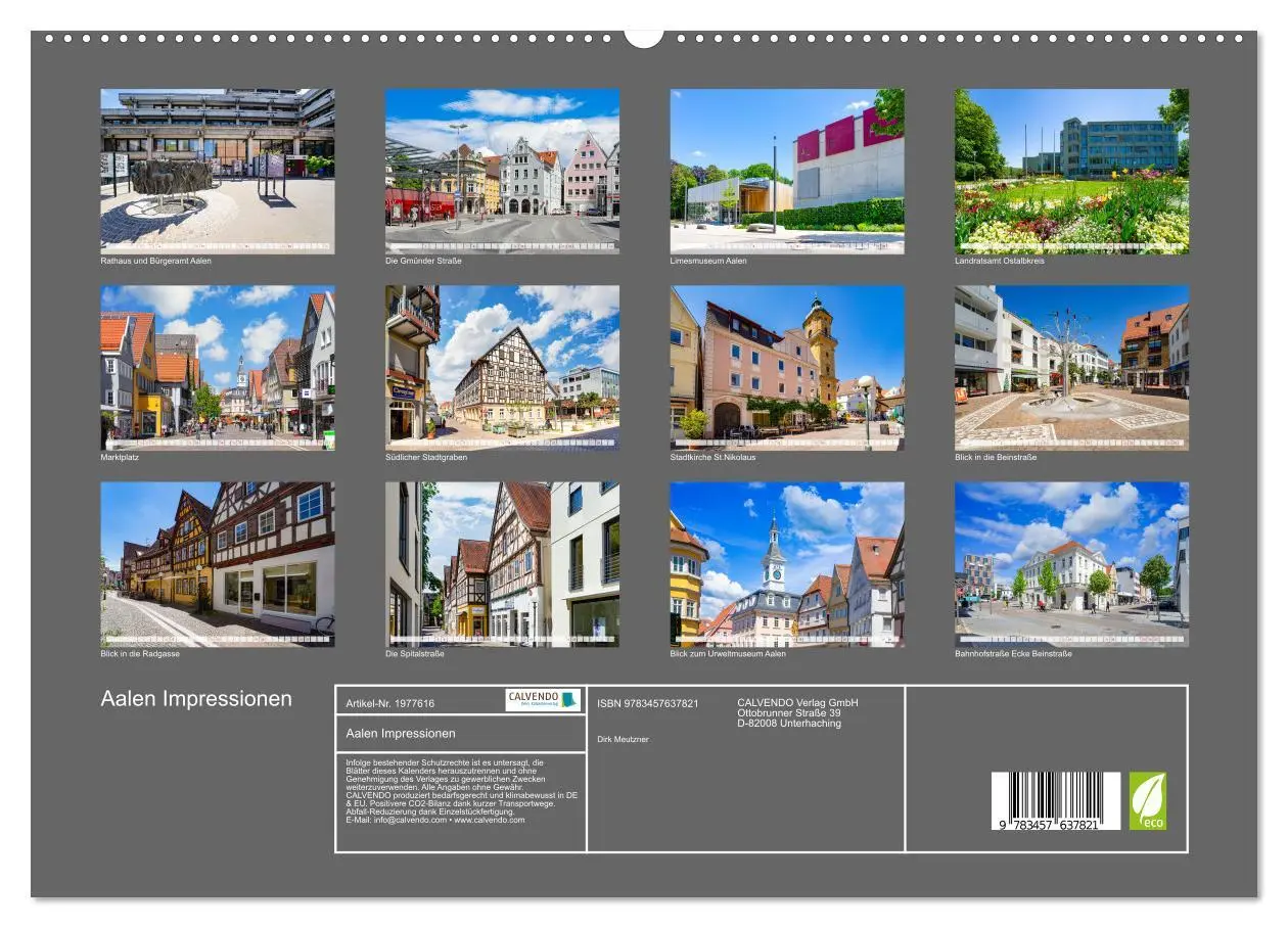 Bild: 9783457637821 | Aalen Impressionen (Wandkalender 2026 DIN A2 quer), CALVENDO...
