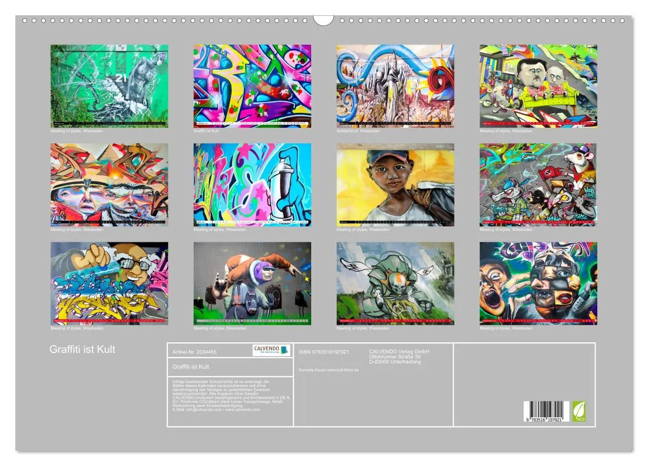 Bild: 9783516197921 | Graffiti ist Kult (Wandkalender 2026 DIN A2 quer), CALVENDO...