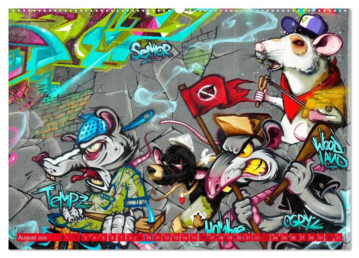 Bild: 9783516197921 | Graffiti ist Kult (Wandkalender 2026 DIN A2 quer), CALVENDO...