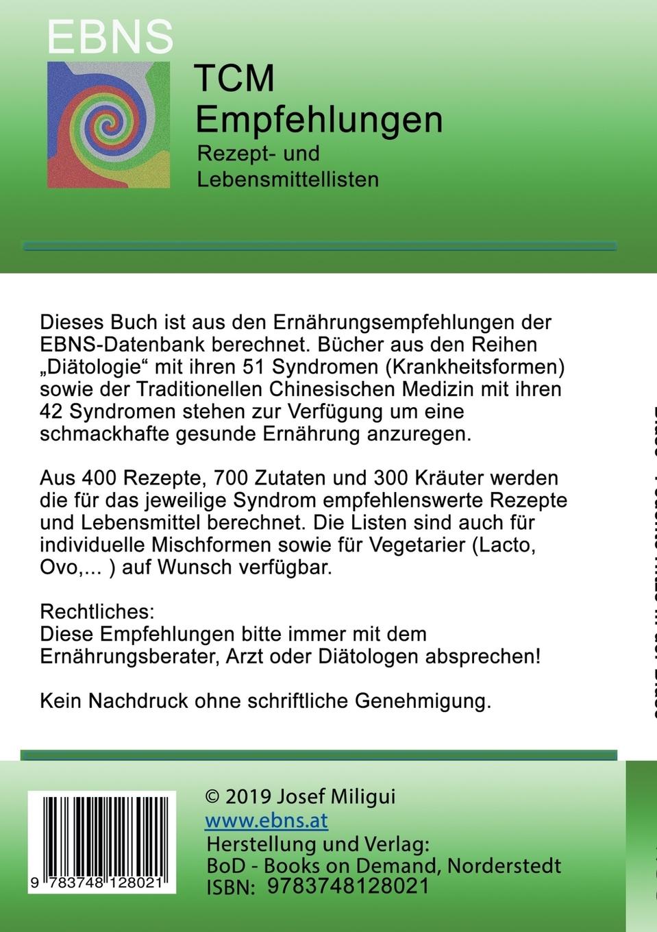 Rückseite: 9783748128021 | TCM - Blase - Feuchte Hitze in der Blase | Josef Miligui | Taschenbuch
