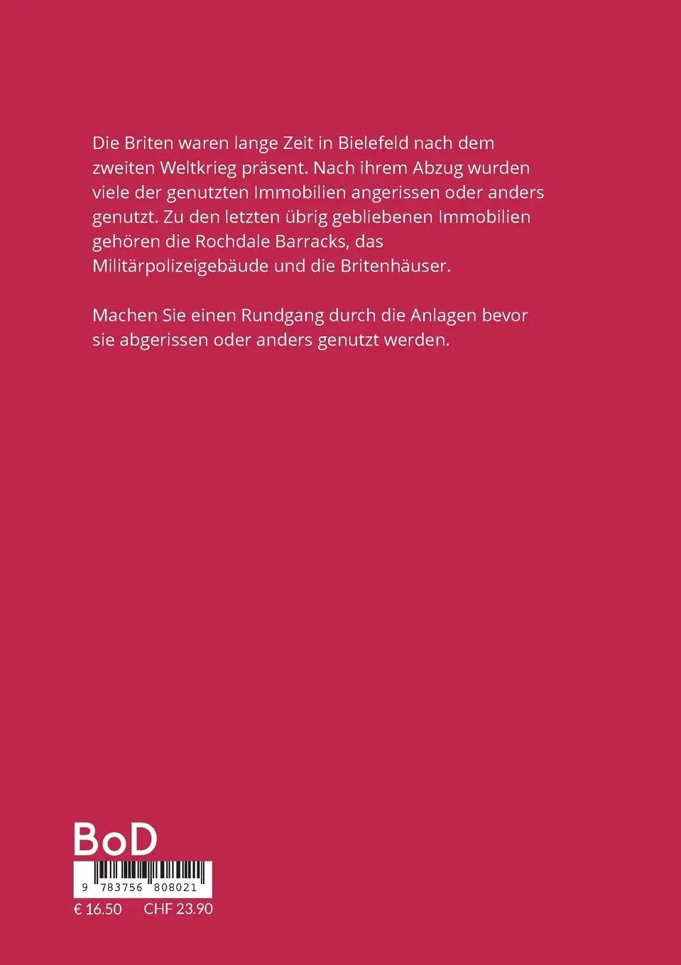 Rückseite: 9783756808021 | Reihe Geschichtsspuren. - Briten in Bielefeld | Frank Schoof | Buch