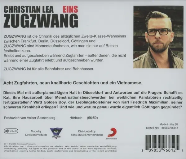Cover: 889853968121 | ZugZwang eins | Christian Jonas Lea | Audio-CD | CD | 2016