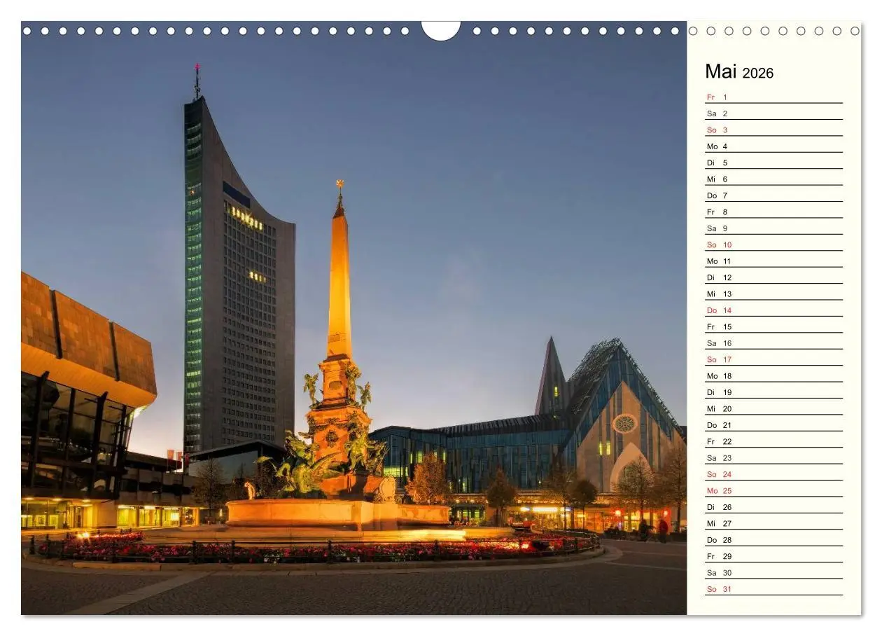Bild: 9783457988121 | Reise durch Leipzig (Wandkalender 2026 DIN A3 quer), CALVENDO...
