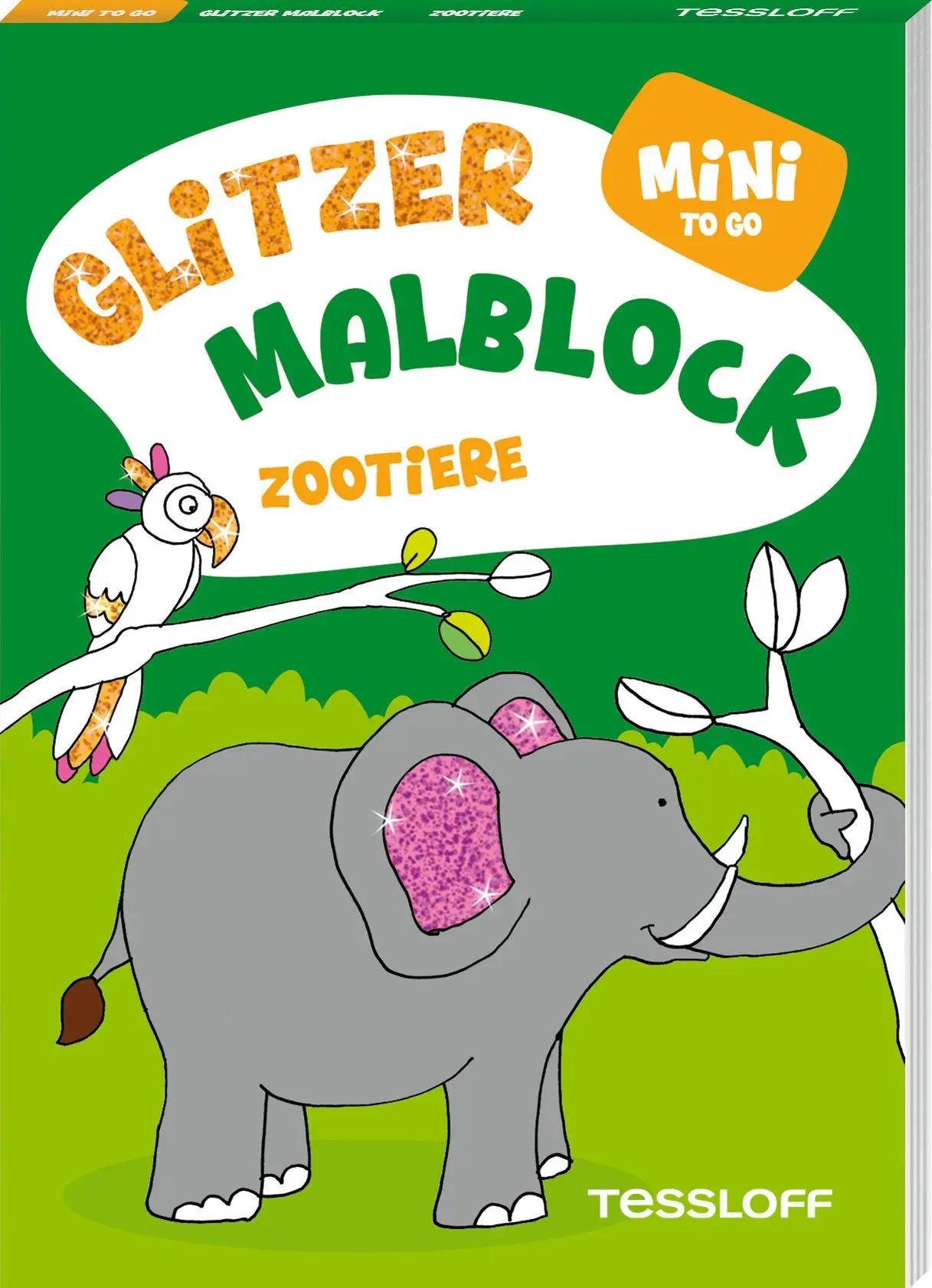 Cover: 9783788648121 | Mini Glitzer Malblock to go. Zootiere | Sandra Schmidt | Taschenbuch