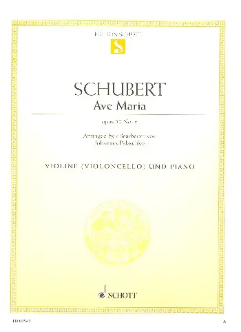 Cover: 9790001088121 | Ave Maria B-Dur | Franz Schubert | Buch | 12 S. | Deutsch | 1984