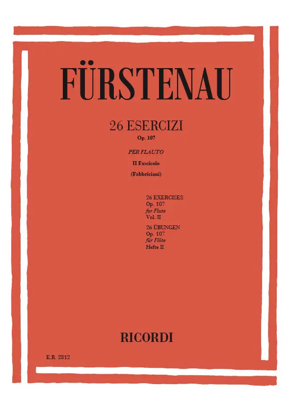 Cover: 9790041828121 | 26 Esercizi Op. 107 | Anton Bernhard Fürstenau | Partitur | 1981