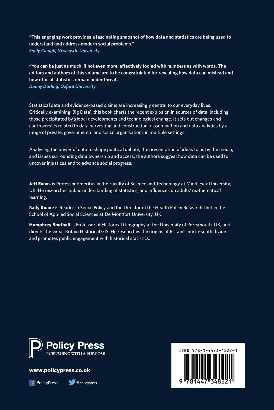 Rückseite: 9781447348221 | Data in Society | Challenging Statistics in an Age of Globalisation