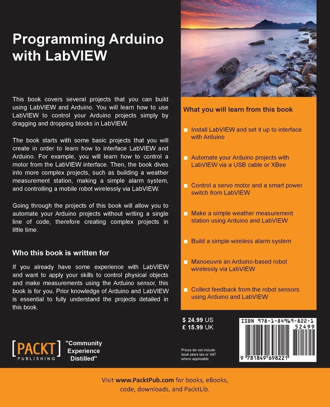 Rückseite: 9781849698221 | Programming Arduino with LabVIEW | Marco Schwartz (u. a.) | Buch
