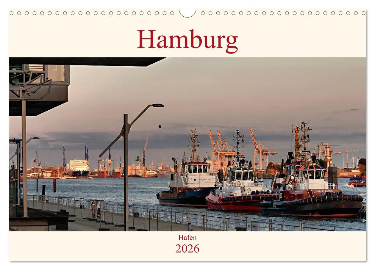 Cover: 9783457808221 | Hamburg Hafen (Wandkalender 2026 DIN A3 quer), CALVENDO Monatskalender