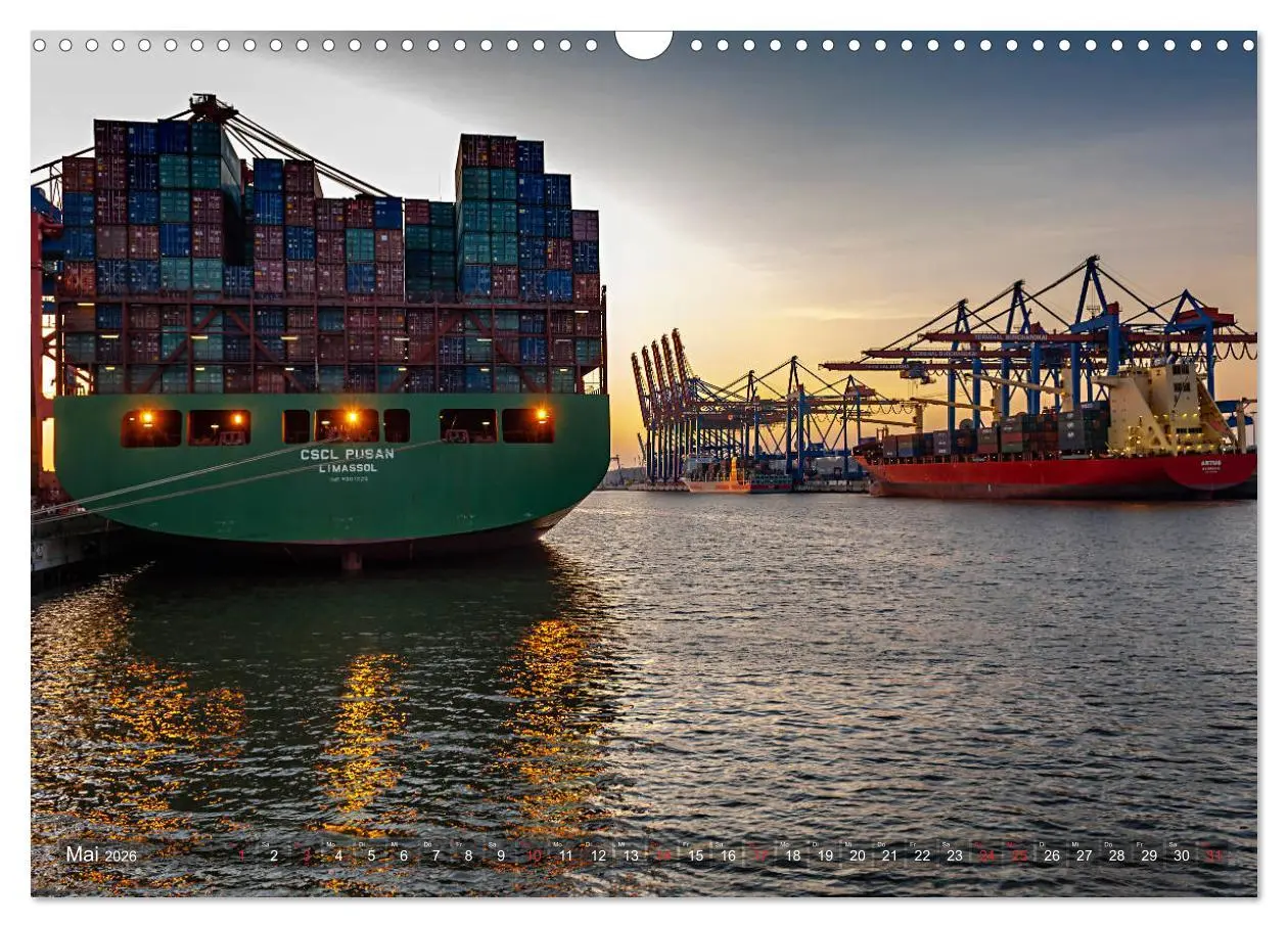 Bild: 9783457808221 | Hamburg Hafen (Wandkalender 2026 DIN A3 quer), CALVENDO Monatskalender