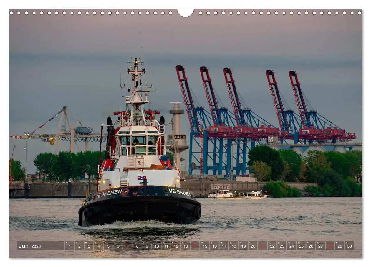 Bild: 9783457808221 | Hamburg Hafen (Wandkalender 2026 DIN A3 quer), CALVENDO Monatskalender