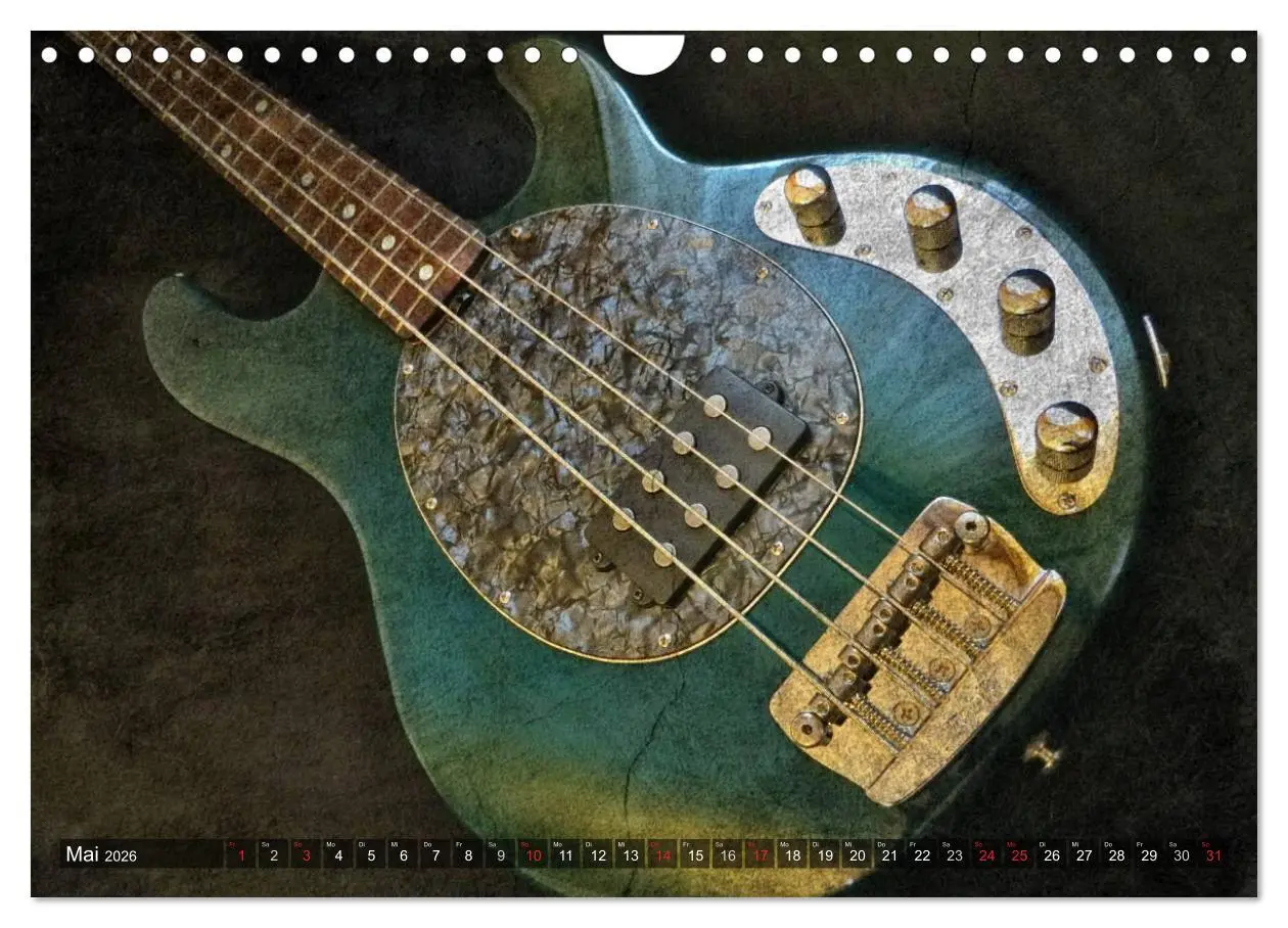 Bild: 9783516138221 | GITARREN Vintage Art (Wandkalender 2026 DIN A4 quer), CALVENDO...