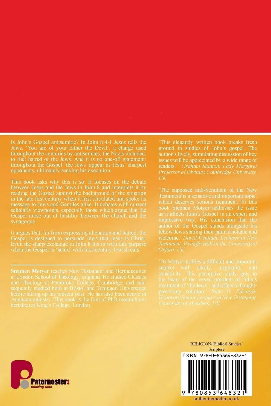 Rückseite: 9780853648321 | Your Father the Devil? | A New Approach to John and the Jews | Motyer