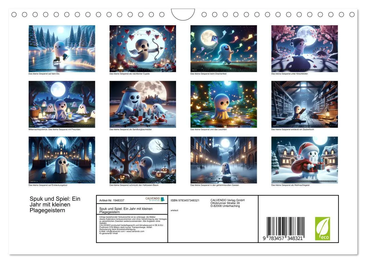 Bild: 9783457348321 | Spuk und Spiel: Ein Jahr mit kleinen Plagegeistern (Wandkalender...