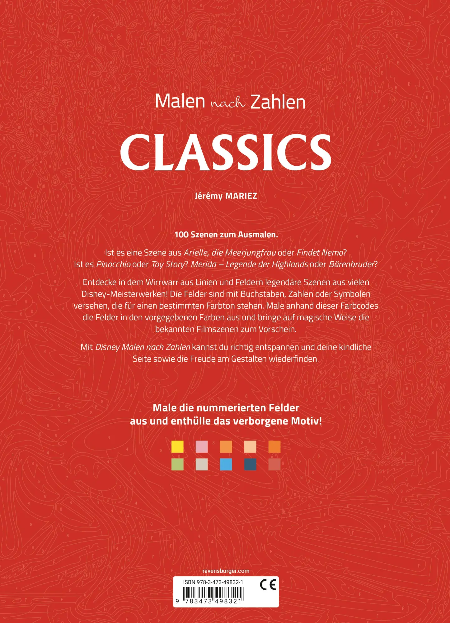 Rückseite: 9783473498321 | Disney - Malen nach Zahlen: Classics | Rina Gregor | Taschenbuch