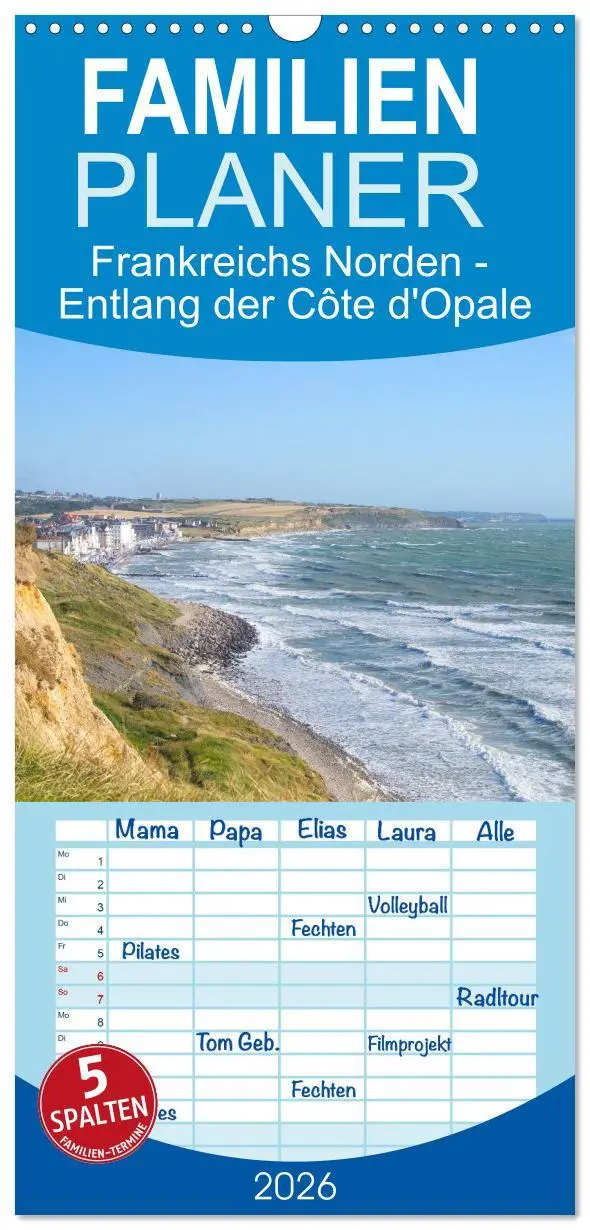 Cover: 9783516508321 | Familienplaner 2026 - Frankreichs Norden - Entlang der Côte d'Opale...