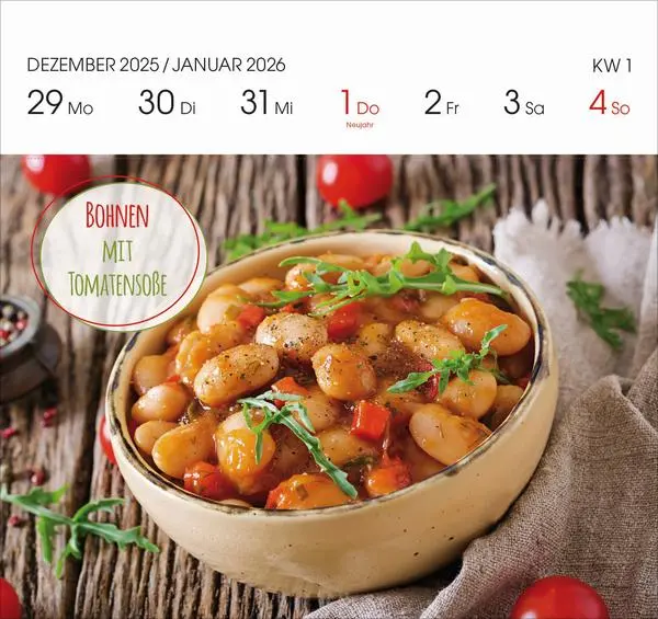 Bild: 9783731888321 | Genussrezepte 2026 | Verlag Korsch | Kalender | 54 S. | Deutsch | 2026