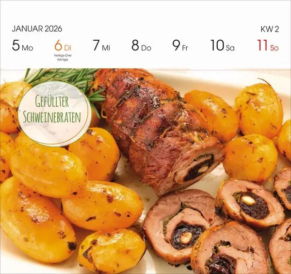 Bild: 9783731888321 | Genussrezepte 2026 | Verlag Korsch | Kalender | 54 S. | Deutsch | 2026