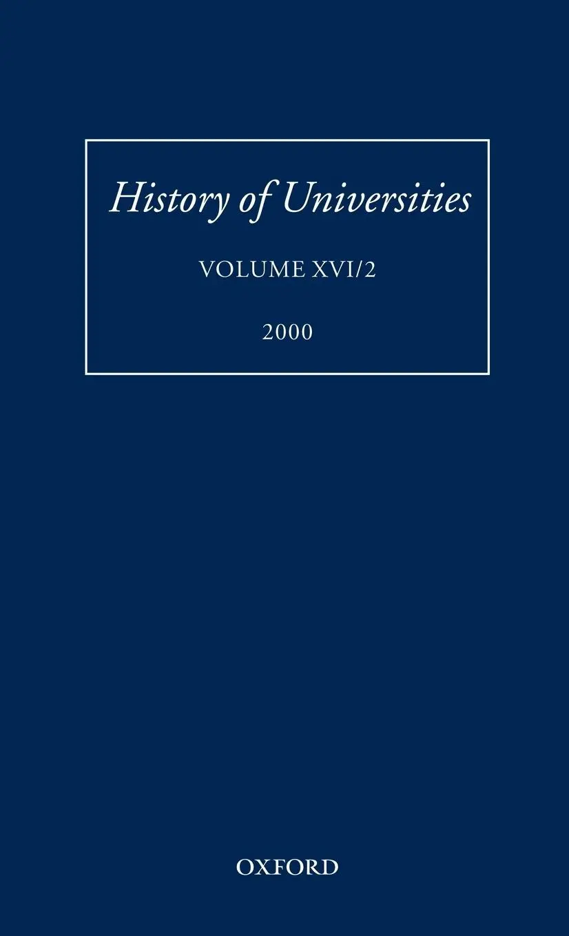 Cover: 9780199248421 | History of Universities | Volume Xvi(2):2000 | Mordechai Feingold